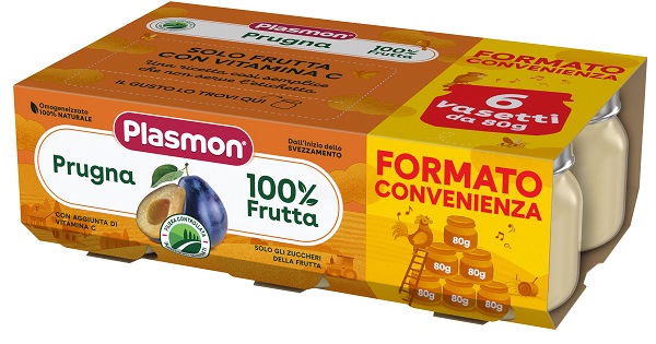 PLASMON OMOGENEIZZATO PRUGNA 6X80 G - Farmacia Del Monaco