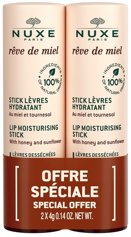 NUXE REVE DE MIEL DUO STICK LABBRA 2 PEZZI DA 4 G - Farmacia Del Monaco