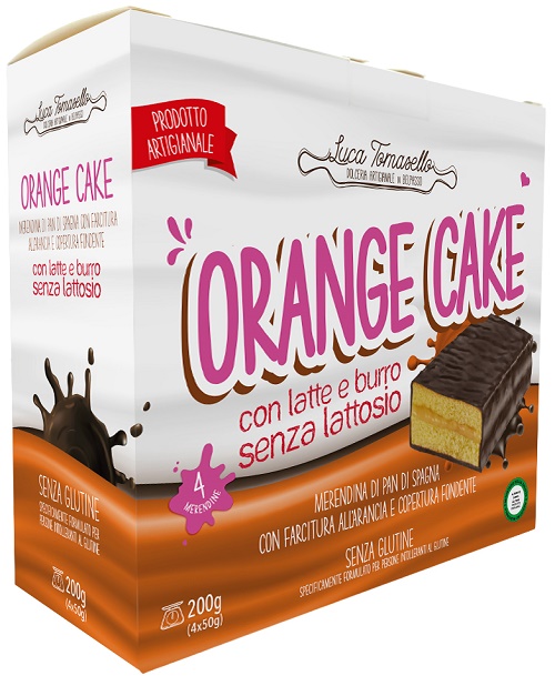 ORANGE CAKE MERENDINA ALL'ARANCIA CON COPERTURA DI CIOCCOLATO FONDENTE 4X50G - Farmacia Del Monaco