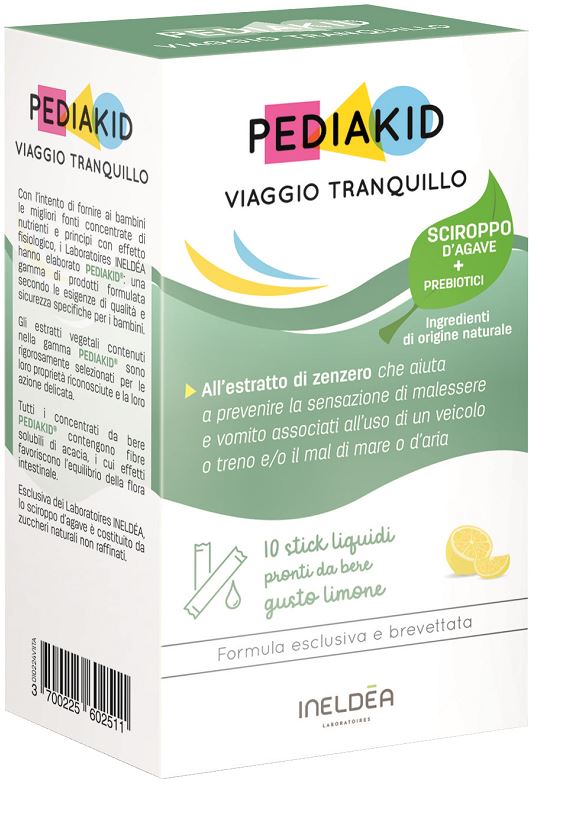 PEDIAKID VIAGGIO TRANQUILLO 10 STICK - Farmacia Del Monaco