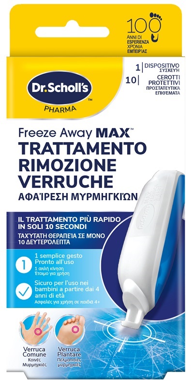 TRATTAMENTO RIMOZIONE VERRUCHE SCHOLL FREEZE AWAY MAX - Farmacia Del Monaco