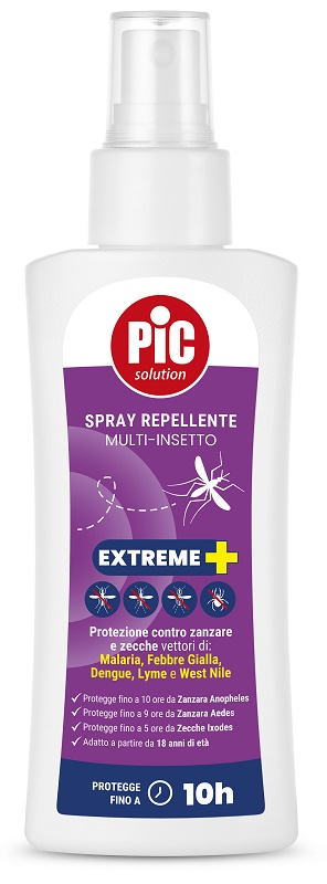 PIC SOLUTION SPRAY REPELLENTE MULTI-INSETTO EXTREME+ 100 ML - Farmacia Del Monaco