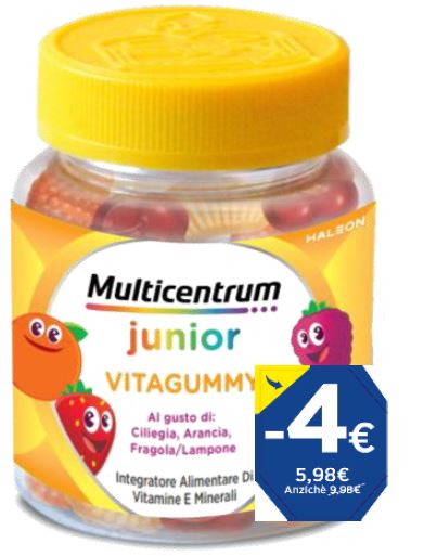 MULTICENTRUM VITAGUMMY 30 CARAMELLE GOMMOSE PROMO 2026 - Farmacia Del Monaco